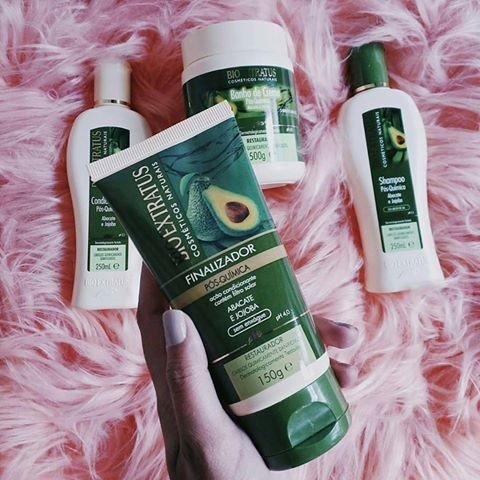 Linha Pós química de abacate e jojoba