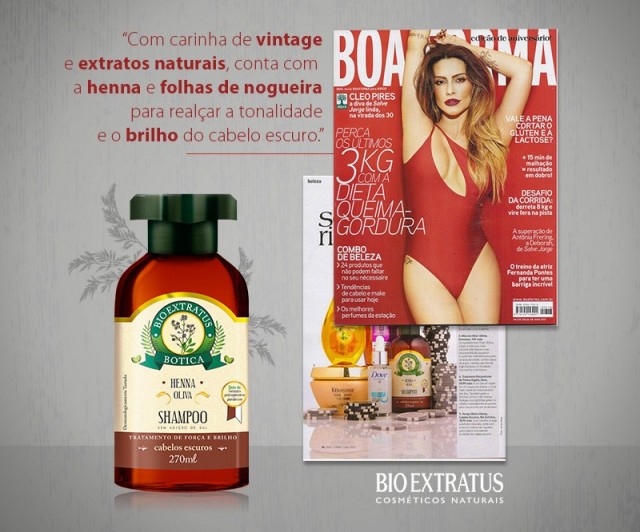 Revista Boa Forma indica Linha Bio Extratus Botica Henna